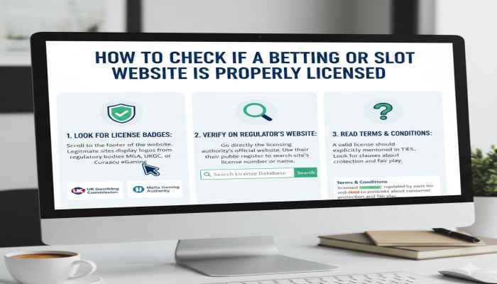 How to Check if a Betting or Slot Website Is Licensed – Safe & Educational Guide 1 How to Check if a Betting or Slot Website Is Properly Licensed